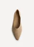 Linzi Candid Wide Fit Beige Pointed Toe Ballet Flats - 4 Image 4