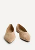 Linzi Candid Wide Fit Beige Pointed Toe Ballet Flats - 4 Image 3