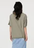 Izabel London Grey Frayed Edge Floral Embellished Top - 10 Image 2