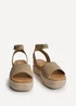 Linzi Nirvana Taupe Nubuck Flatform Sandals - 7 Image 3