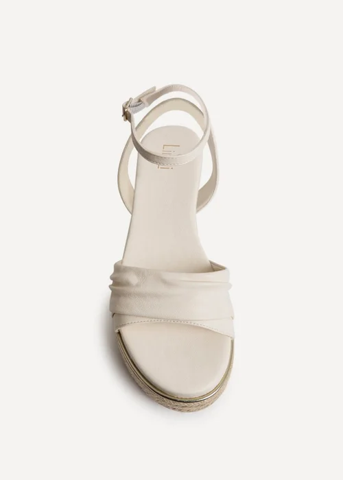 Linzi Dazed Ivory Faux Leather Flatform Sandals - 5 Image 4