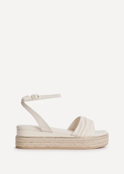 Linzi Dazed Ivory Faux Leather Flatform Sandals - 5 Image 2