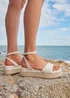 Linzi Dazed Ivory Faux Leather Flatform Sandals - 5 Image 1