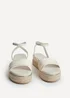 Linzi Dazed Ivory Faux Leather Flatform Sandals - 5 Image 3