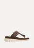 Linzi Jovelle Brown Woven Toe Post Flat Sandal - 3 Image 2