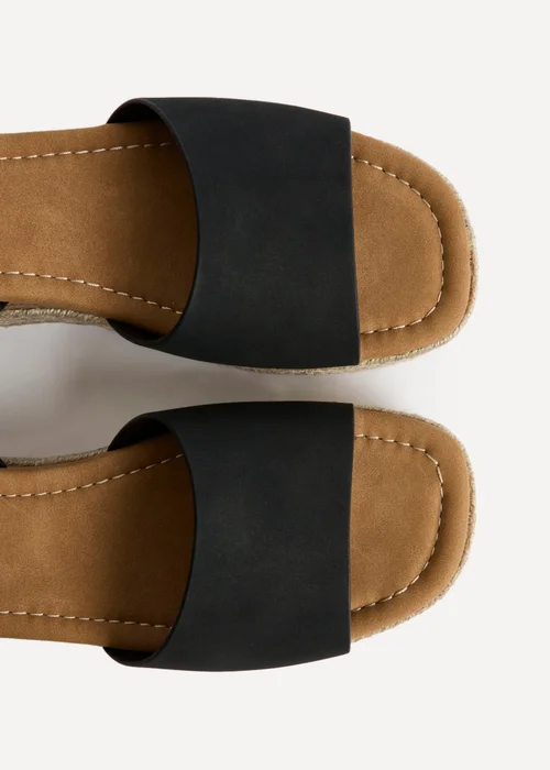 Linzi Nirvana Black Nubuck Flatform Sandals - 5 Image 5