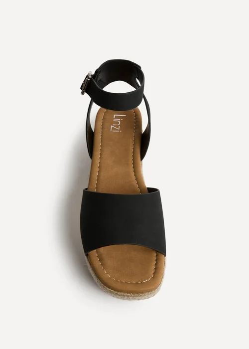 Linzi Nirvana Black Nubuck Flatform Sandals - 5 Image 4