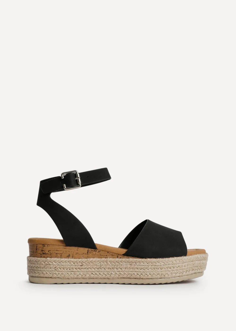 Linzi Nirvana Black Nubuck Flatform Sandals - 5 Image 2