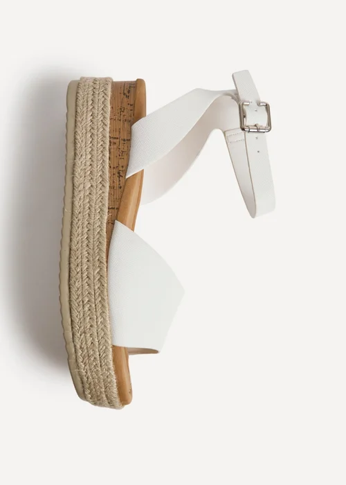 Linzi Nirvana White Nubuck Flatform Sandals - 6 Image 5