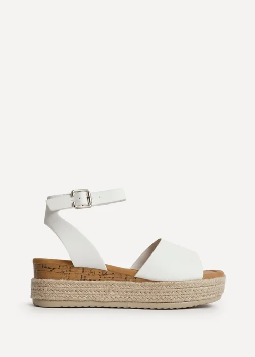 Linzi Nirvana White Nubuck Flatform Sandals - 6 Image 2