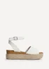 Linzi Nirvana White Nubuck Flatform Sandals - 6 Image 2