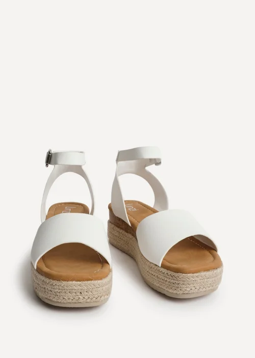 Linzi Nirvana White Nubuck Flatform Sandals - 6 Image 3