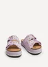 Linzi Bahama Lilac Diamante Flatform Sandals - 4 Image 3