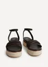 Linzi Dazed Brown Faux Leather Flatform Sandals - 4 Image 3