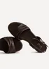 Linzi Dazed Brown Faux Leather Flatform Sandals - 4 Image 5