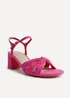 Linzi Broadway Pink Faux Suede Heeled Sandals - 4 Image 5