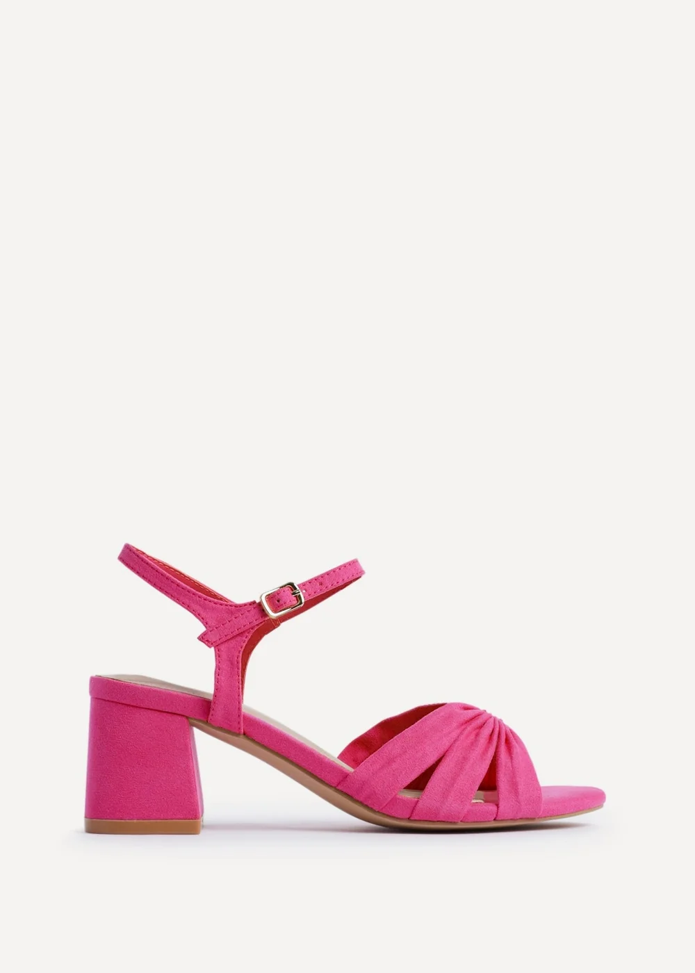 Linzi Broadway Pink Faux Suede Heeled Sandals - 4 Image 2
