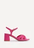 Linzi Broadway Pink Faux Suede Heeled Sandals - 4 Image 2