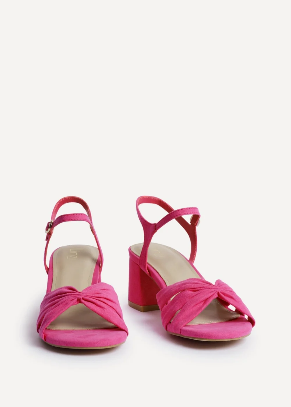 Linzi Broadway Pink Faux Suede Heeled Sandals - 4 Image 3