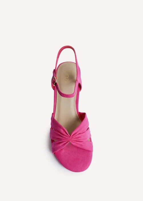 Linzi Broadway Pink Faux Suede Heeled Sandals - 4 Image 4