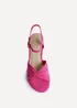 Linzi Broadway Pink Faux Suede Heeled Sandals - 4 Image 4