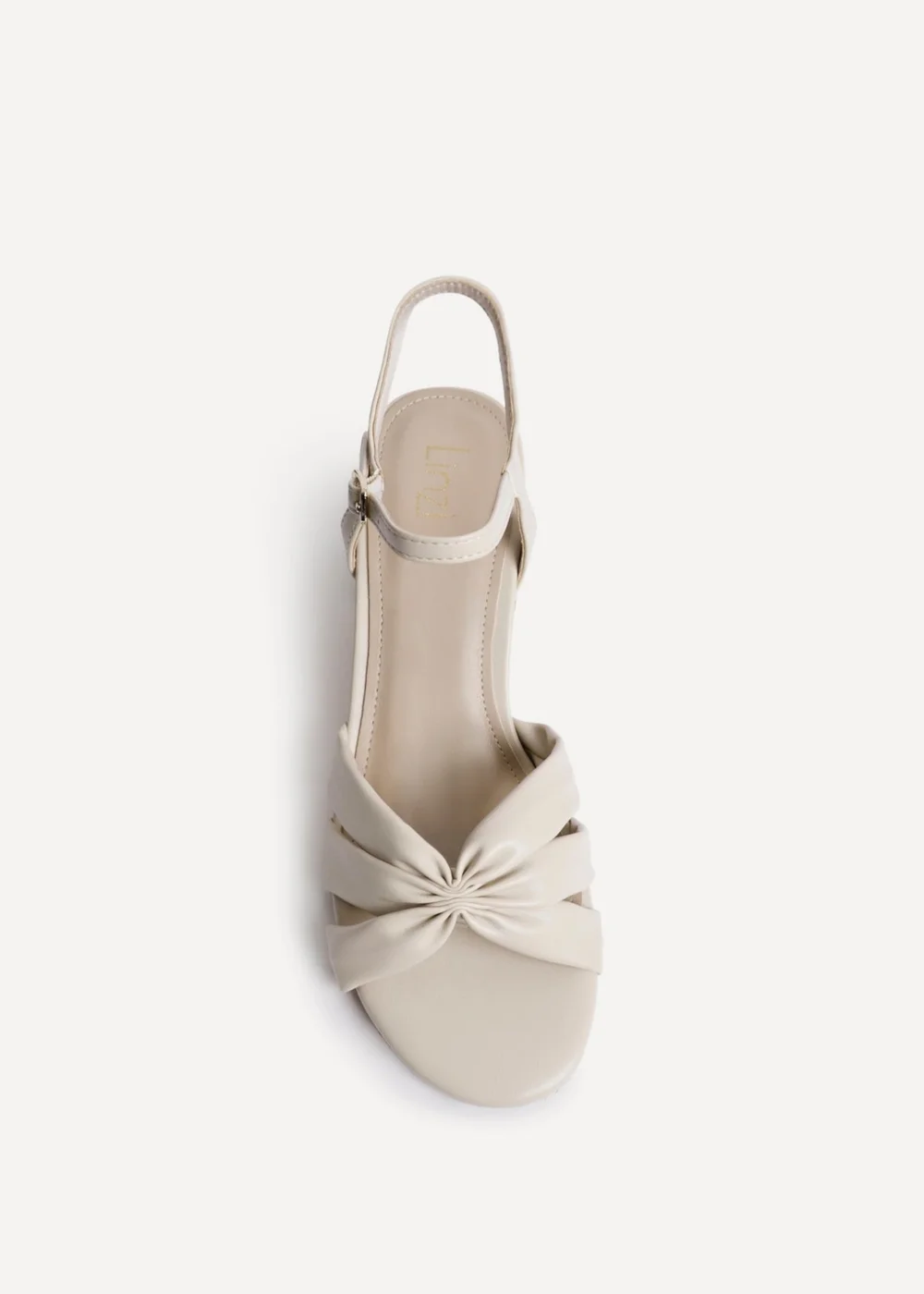 Linzi Broadway Nude Faux Leather Heeled Sandals - 4 Image 4