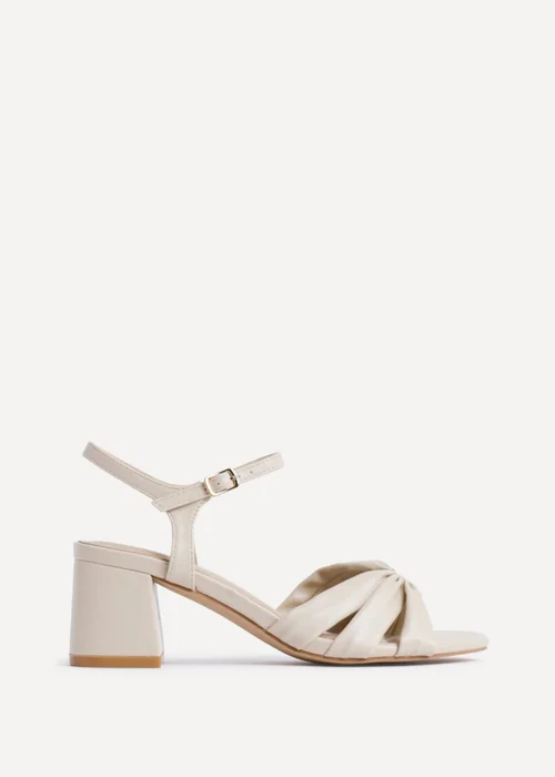 Linzi Broadway Nude Faux Leather Heeled Sandals - 4 Image 2