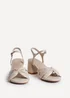 Linzi Broadway Nude Faux Leather Heeled Sandals - 4 Image 3