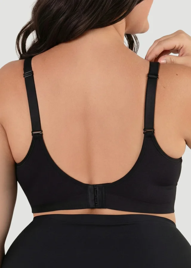 Conturve Black Adjustable Wire Free Shaper Bra