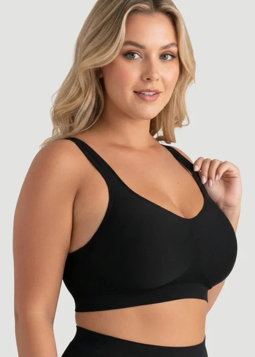 Conturve Black Adjustable Wire Free Shaper Bra - 5XL Image 3