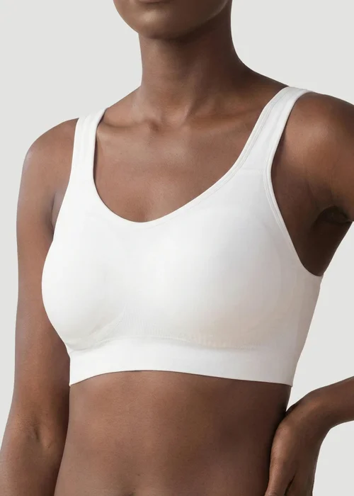 Conturve White Adjustable Wire Free Shaper Bra - 5XL Image 1