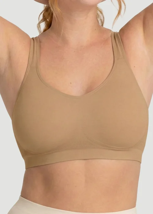 Conturve Tan Adjustable Wire Free Shaper Bra - XS Image 2