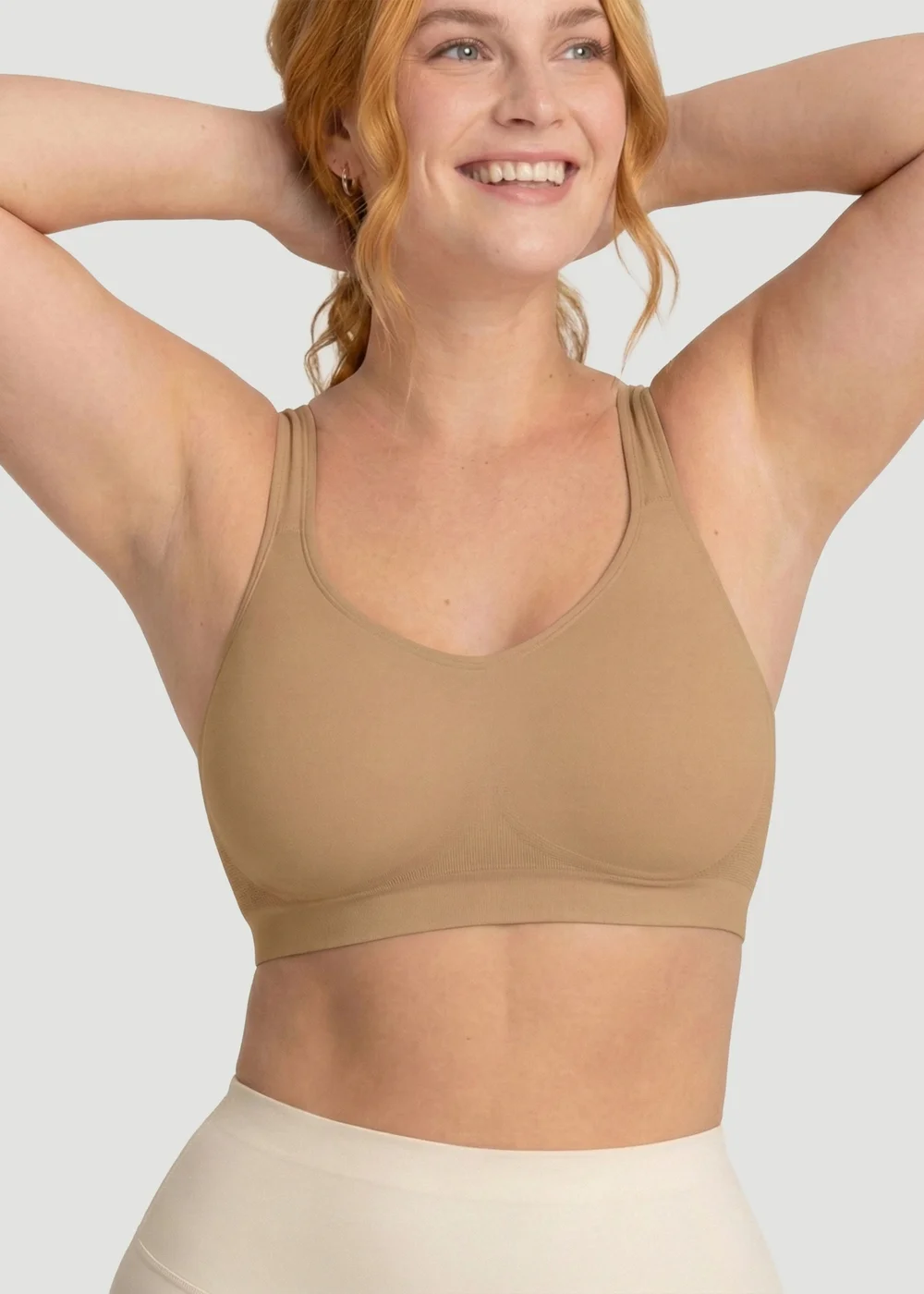 Conturve Tan Adjustable Wire Free Shaper Bra - XS Image 1