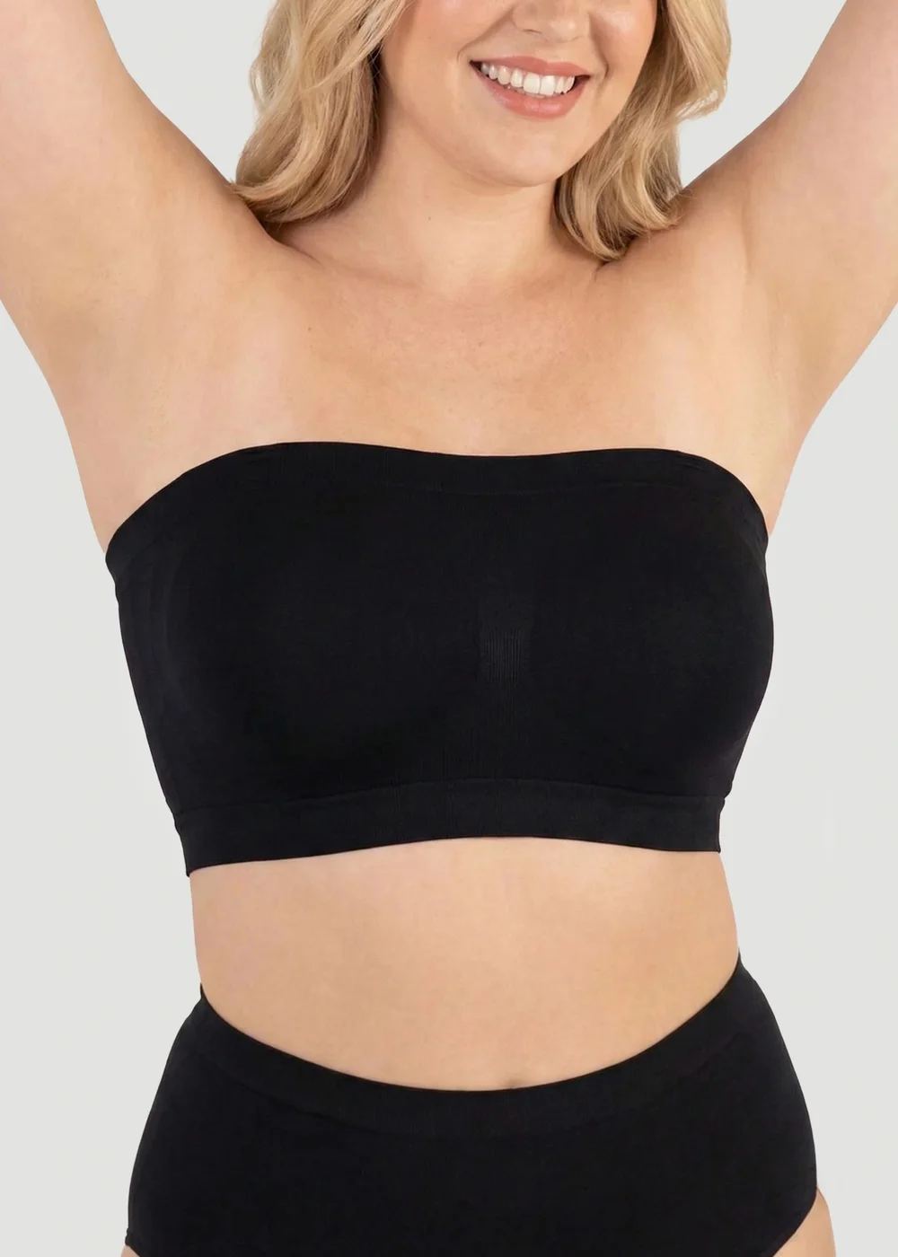 Conturve Black Convertible Strapless Bandeau Bra - 2XL Image 1