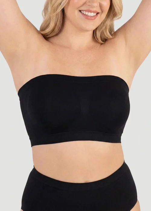 Conturve Black Convertible Strapless Bandeau Bra - 2XL Image 1