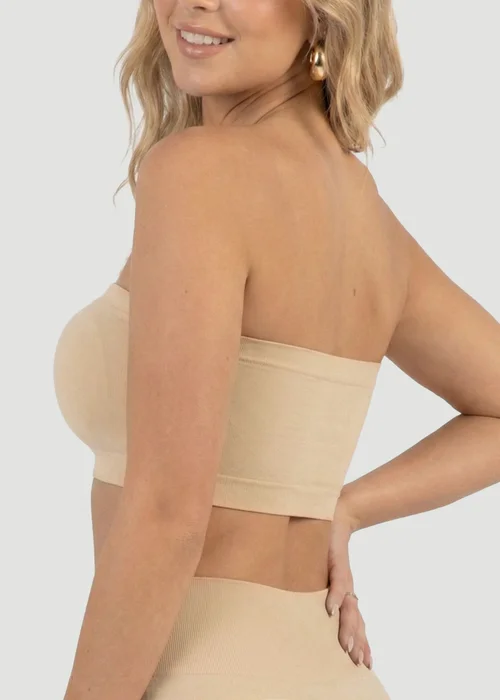 Conturve Beige Convertible Strapless Bandeau Bra - 4XL Image 2