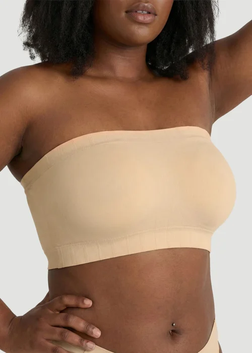Conturve Beige Convertible Strapless Bandeau Bra - 4XL Image 1