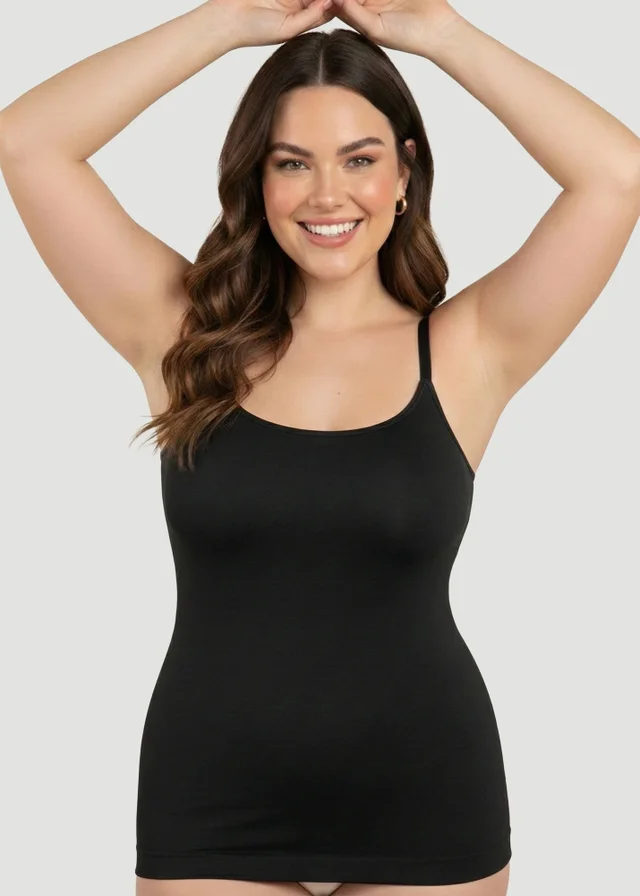 Conturve Daily Black Shaping Scoop Neck Cami