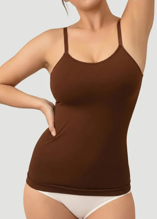 Conturve Daily Brown Shaping Scoop Neck Cami - S Image 1