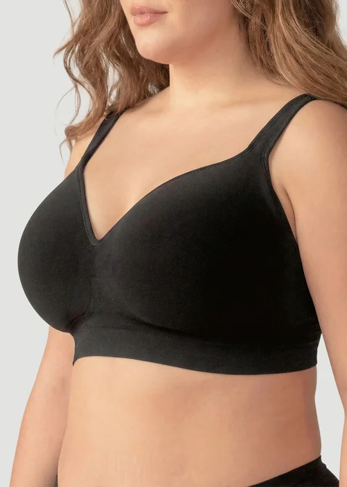 Conturve Black Contour Wirefree Bra - 4XL Image 1
