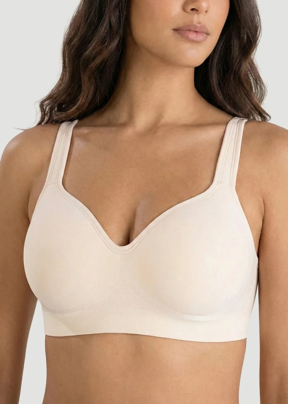 Conturve Beige Contour Wirefree Bra - 4XL Image 1