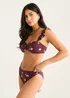 Gini London Brown Ruffle Strappy V Bar Bikini Top - 8 Image 4