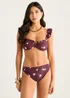 Gini London Brown Floral Printed Bikini Bottom - 16 Image 1