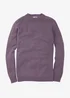 Cotton Traders Dark Grape Cotton Crew Neck Jumper - L Image 3