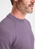 Cotton Traders Dark Grape Cotton Crew Neck Jumper - L Image 4
