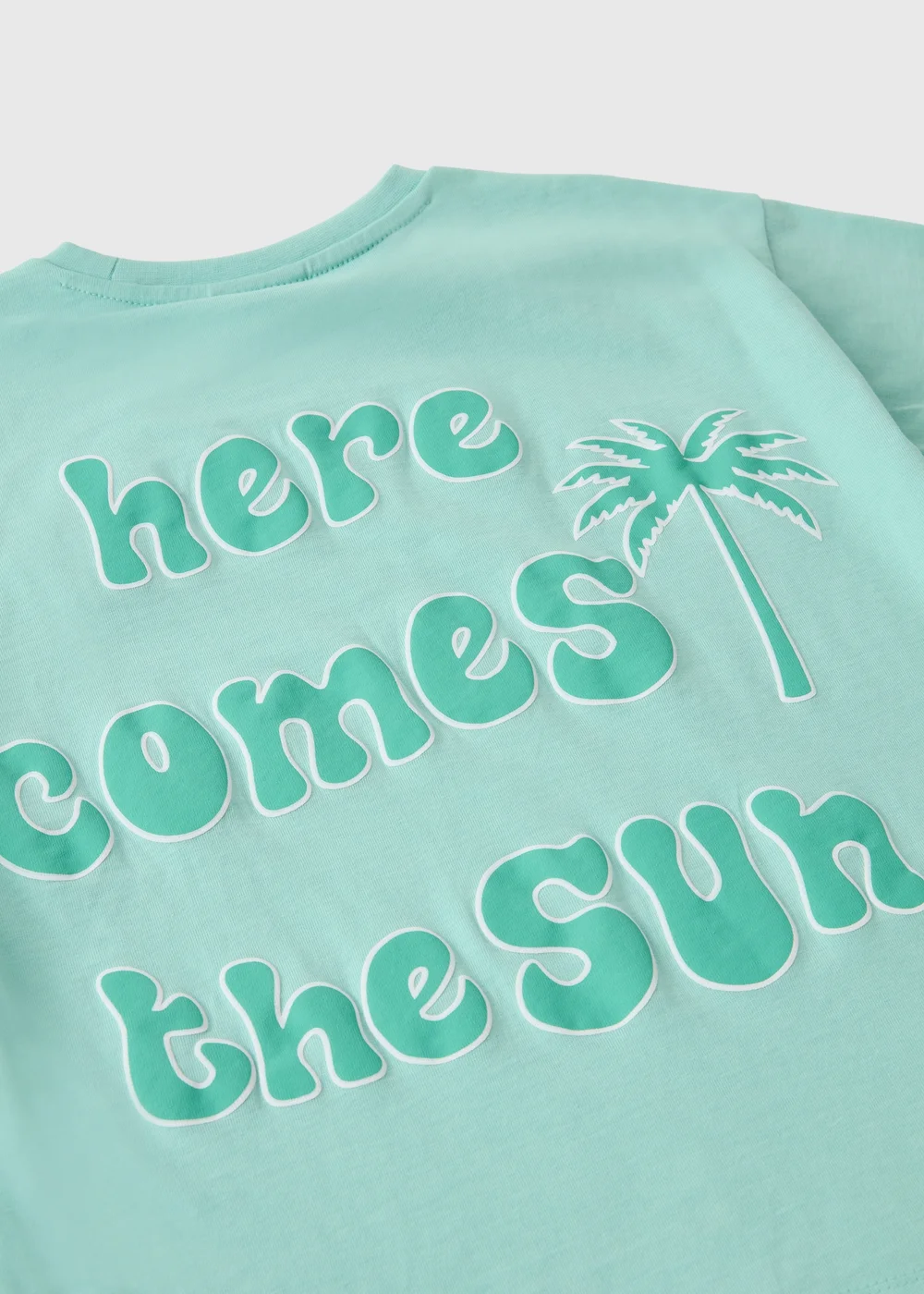 Girls Teal Here Comes The Sun T-Shirt (7-15yrs) - 7 Yrs Image 2