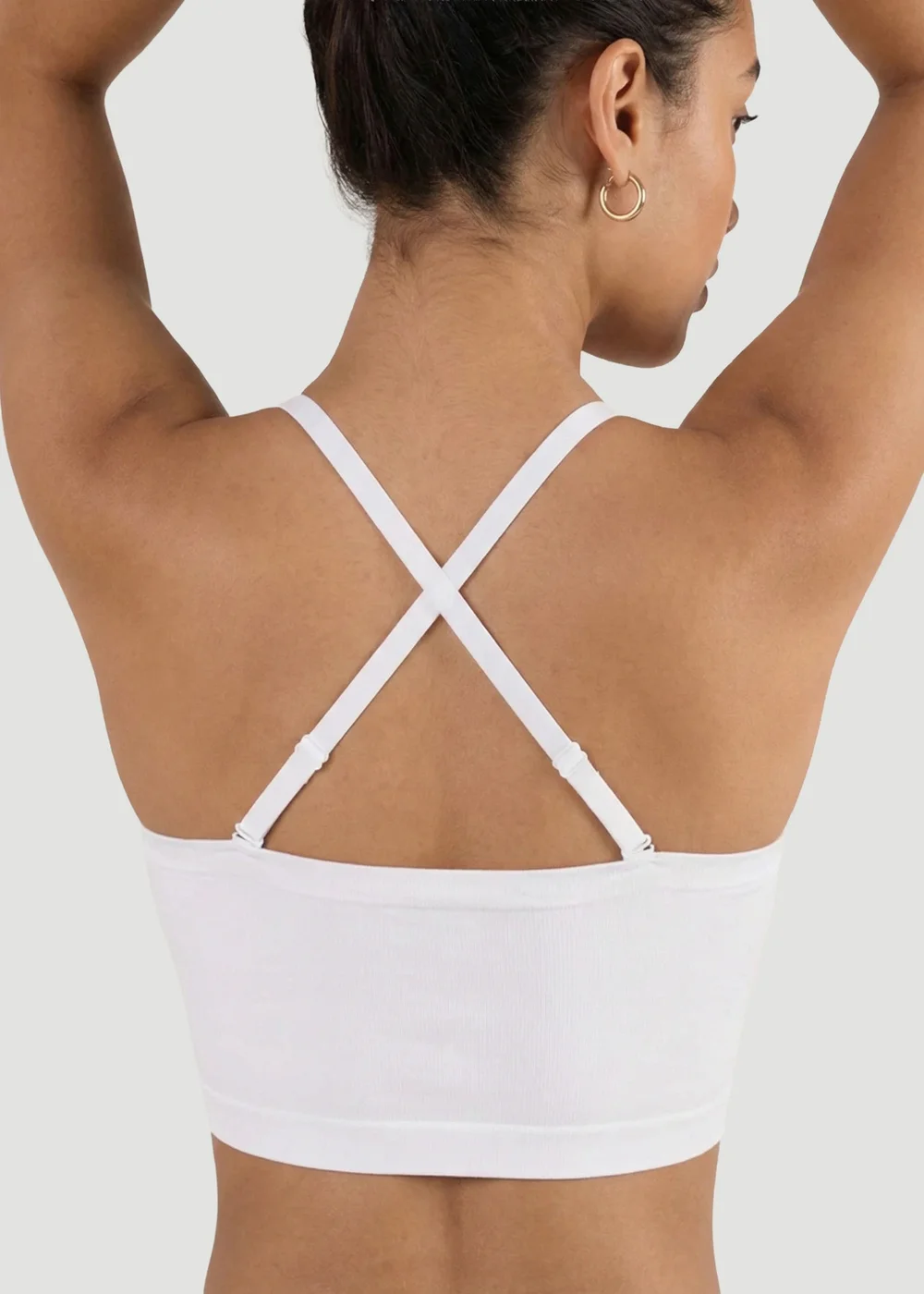 Conturve White Convertible Strapless Bandeau Bra - 4XL Image 3