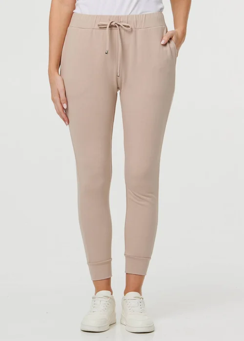 Izabel London Stone Adjustable Drawstring Waist Slim Joggers - 12 Image 1