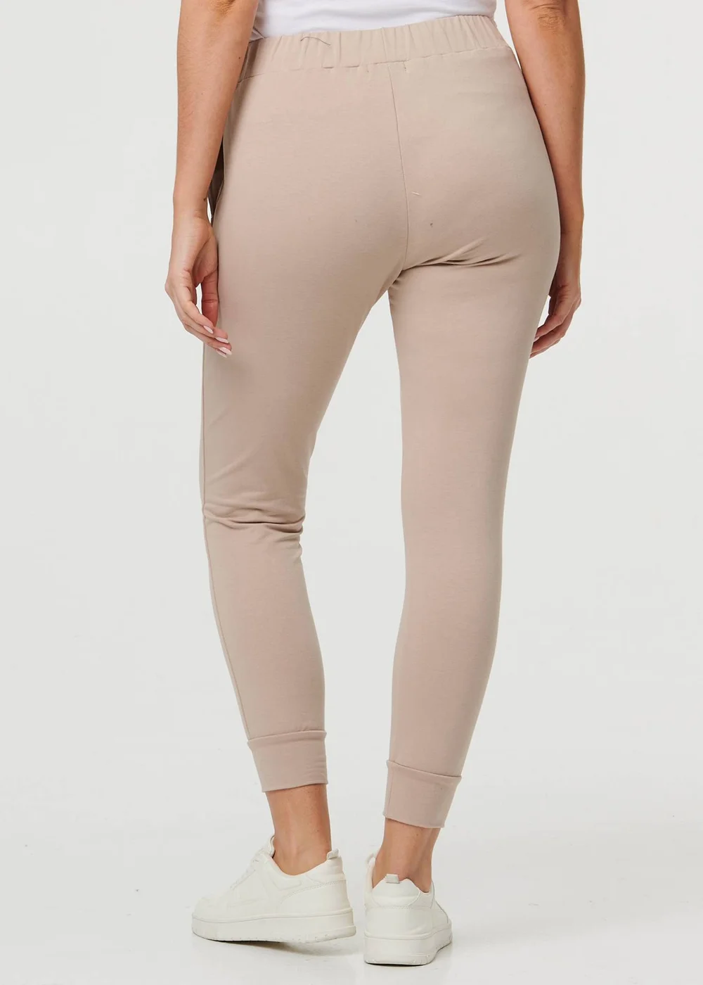 Izabel London Stone Adjustable Drawstring Waist Slim Joggers - 12 Image 2