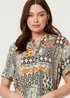 Izabel London Sage Abstract Short Sleeve Tie Midi Dress - 16 Image 3